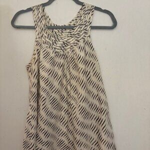 Banana Republic Silk Tank Top W/ Woven Collar